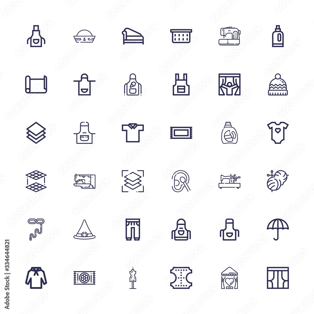 Editable 36 fabric icons for web and mobile Editable 36 fabric icons for web and mobile