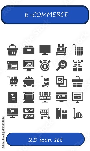 Modern Simple Set of e-commerce Vector filled Icons