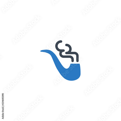 Smoking Pipe related vector glyph icon. Isolated on white background. Vector illustration.
