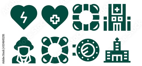 rescue icon set