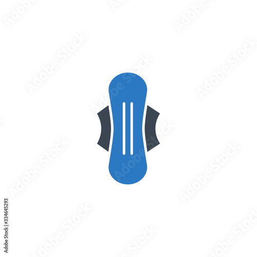 Sanitary Pad related vector glyph icon. Isolated on white background. Vector illustration.