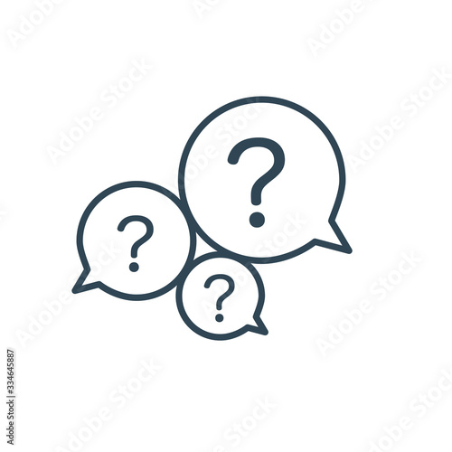 Three linear chat speech me...