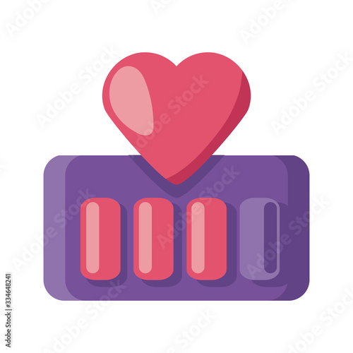 heart level on white background
