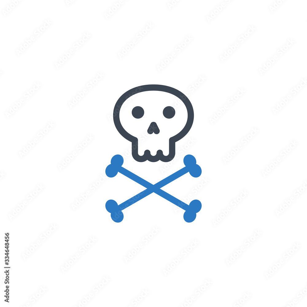 Skull and bones related vector glyph icon. Isolated on white background. Vector illustration. Skull and bones related vector glyph icon. Isolated on white background. Vector illustration.