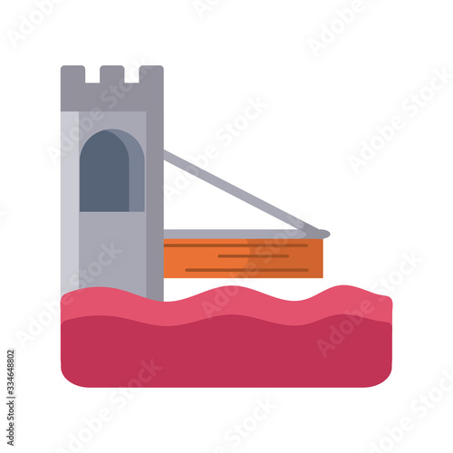 castle bridge on white background