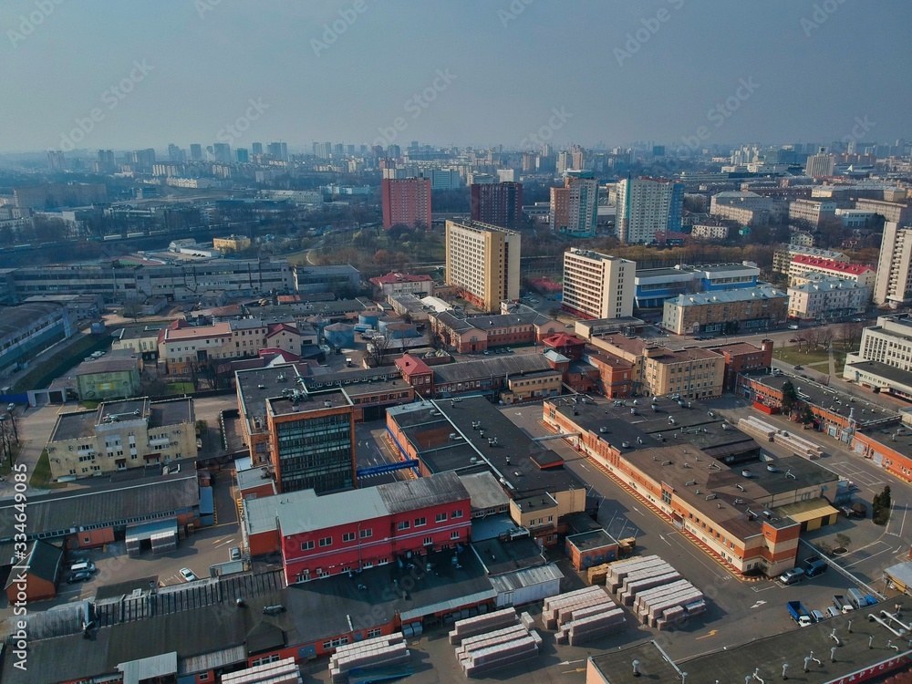 Obraz premium Aerial view of Minsk, Belarus
