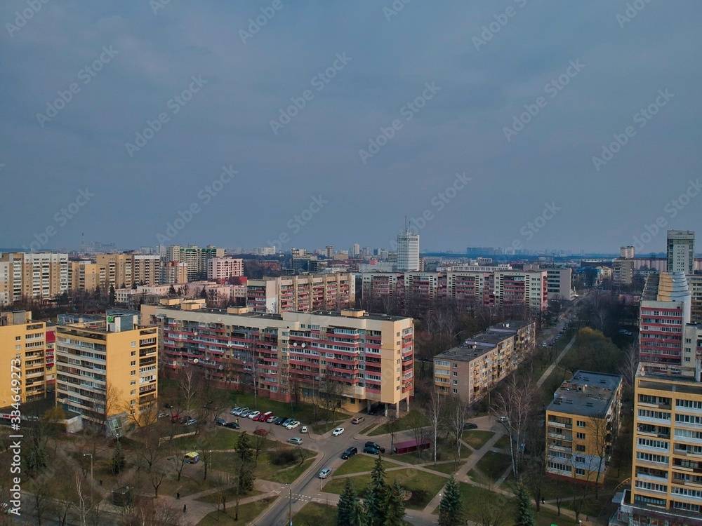 Aerial view of Minsk, Belarus