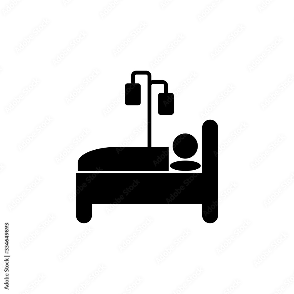 Hospital bed icon isolated on white background Hospital bed icon isolated on white background