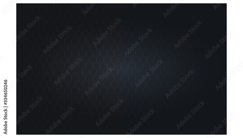 Naklejka premium Hexagon dark background and shadow gradient space design.