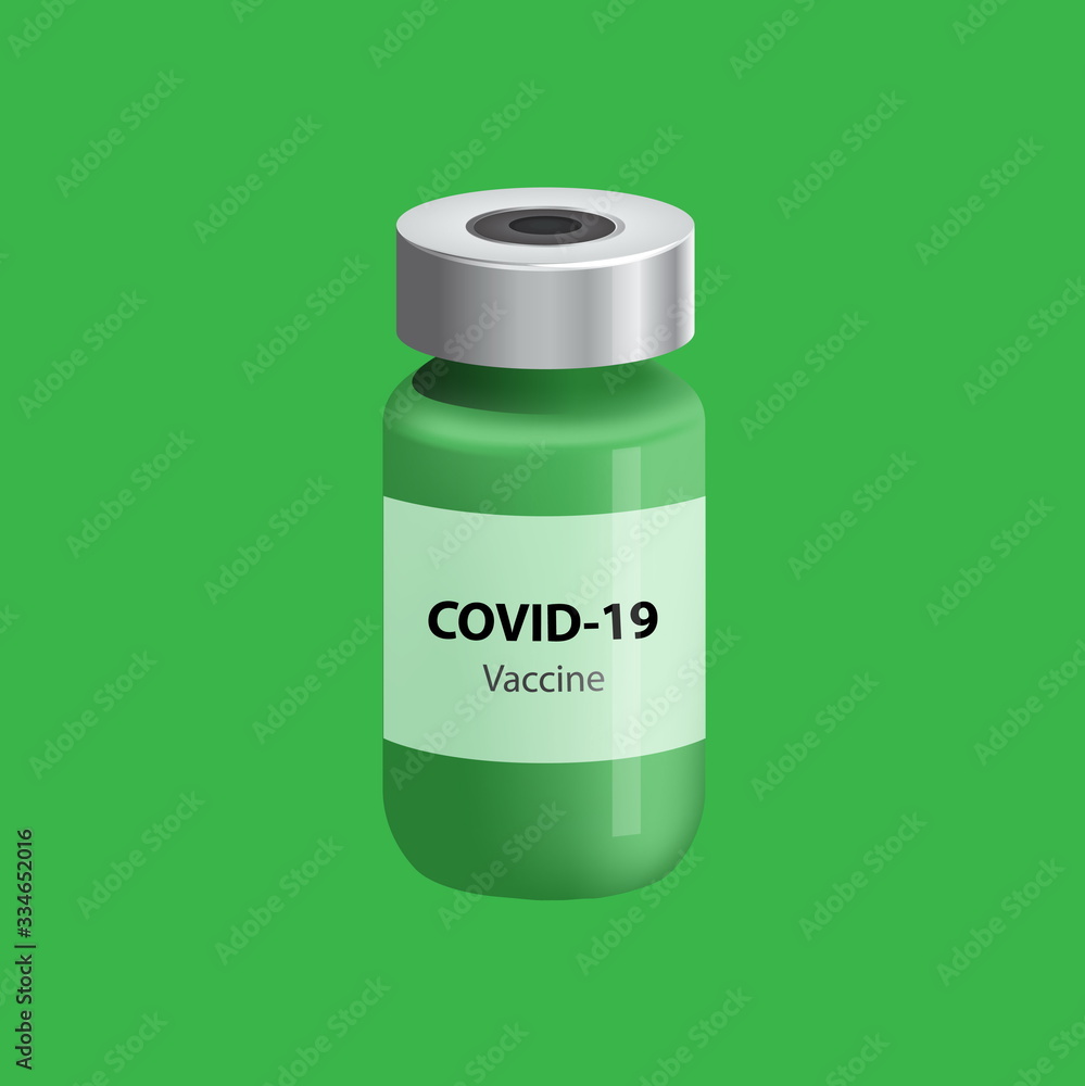 3D illustration of the vaccine for the Covid 19 virus in a white background 3D illustration of the vaccine for the Covid 19 virus in a white background
