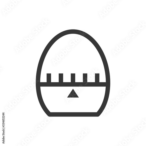 Egg timer line style isolated vector icon. Linear pictograms on white background. Interface icon