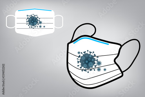 Illustration wearing a mask to prevent the virus