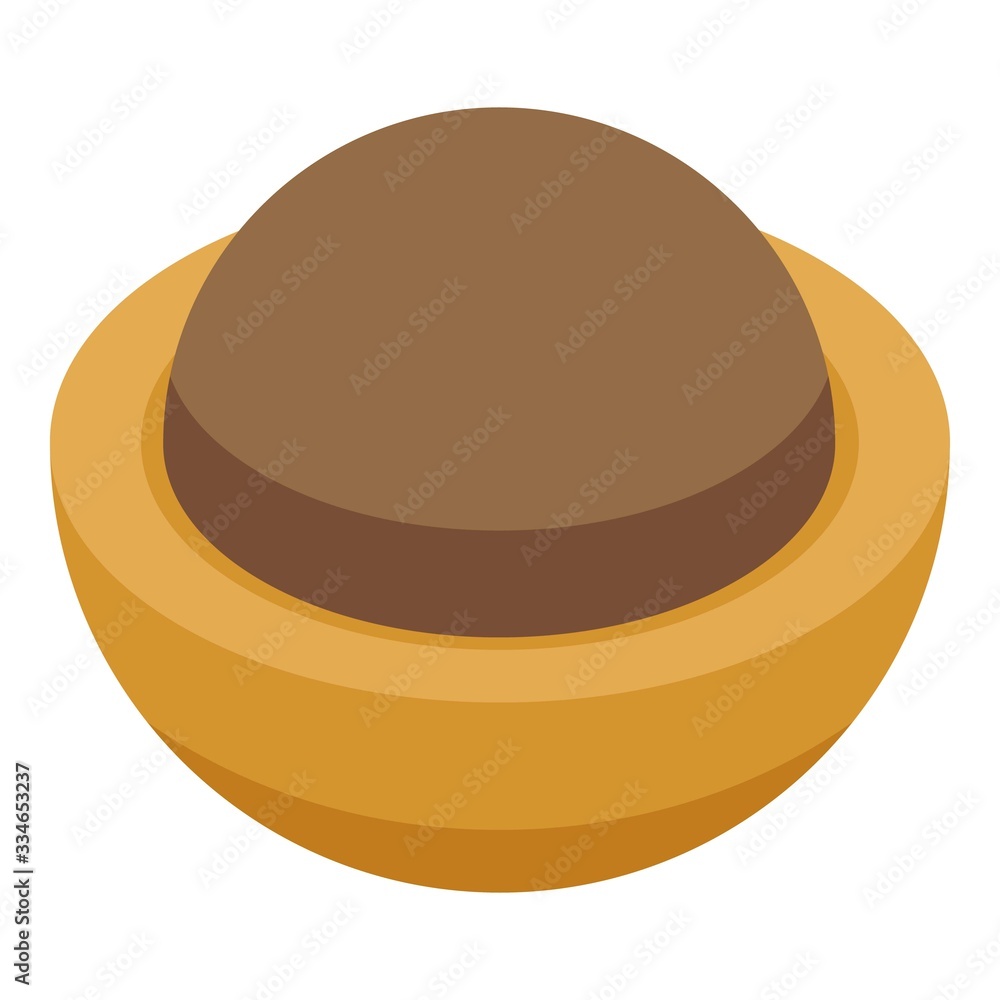 Toffee icon. Isometric of toffee vector icon for web design isolated on white background Toffee icon. Isometric of toffee vector icon for web design isolated on white background