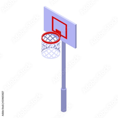 Basketball panel icon. Isometric of basketball panel vector icon for web design isolated on white background