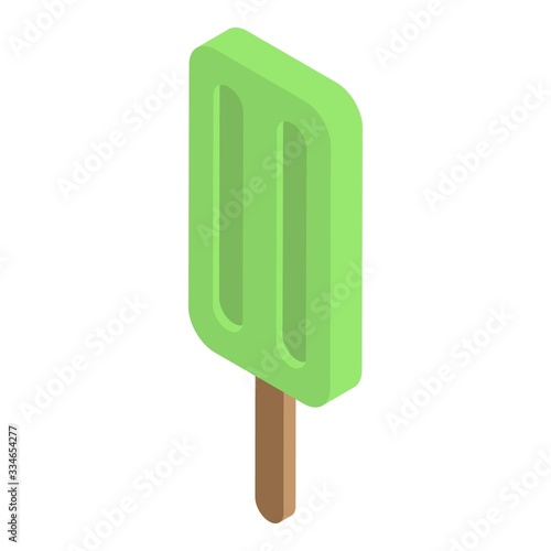 Matcha tea ice cream icon. Isometric of matcha tea ice cream vector icon for web design isolated on white background