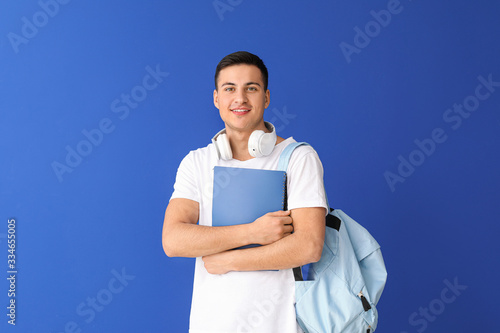 Portrait of male student on...