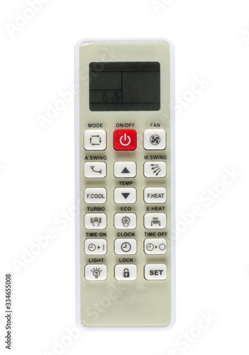 Obraz na płótnie air conditioner remote control isolated on white w salonie