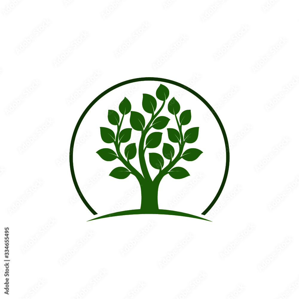 Tree logo template. Nature icon design isolated on white background Tree logo template. Nature icon design isolated on white background