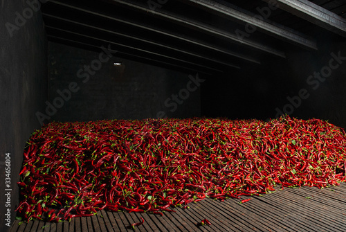 Secadero de pimiento para la elaboración de pimentón en la comarca extremeña de La Vera.