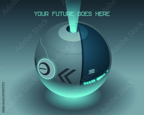 Futuristic Machines Designer template in vector format