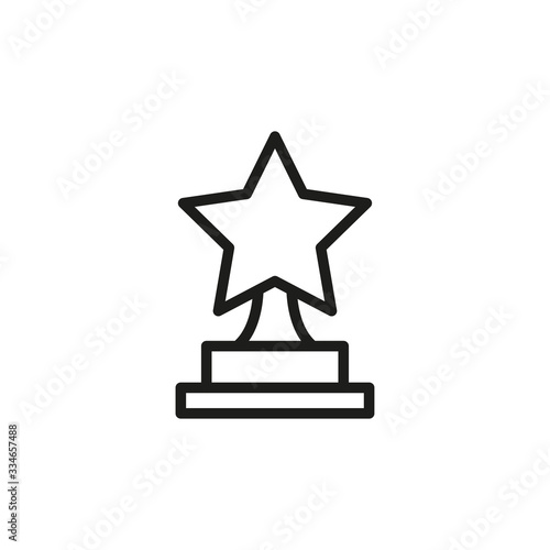 Simple trophy line icon.