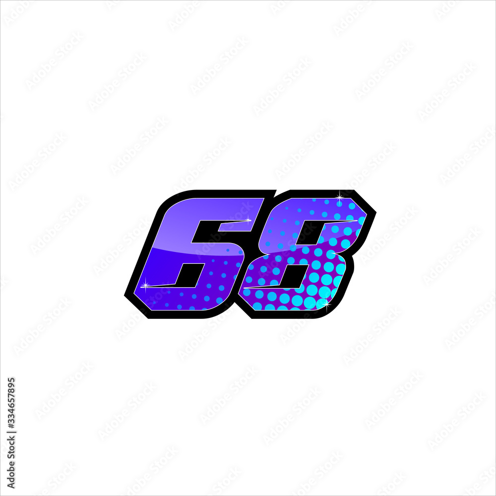 Vector Racing number 68, start racing number, sport race number with ...