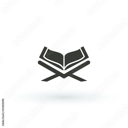 Quran Moslem Academy logo icon vector Koran islam islamic muslim religion silhouette icon logo symbol
