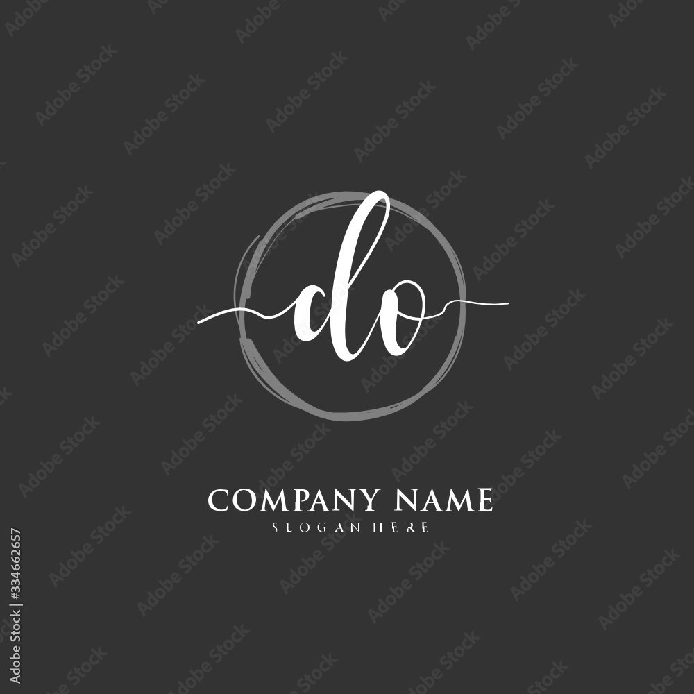 Handwritten initial letter D O DO for identity and logo. Vector logo template with handwriting and signature style. Handwritten initial letter D O DO for identity and logo. Vector logo template with handwriting and signature style.