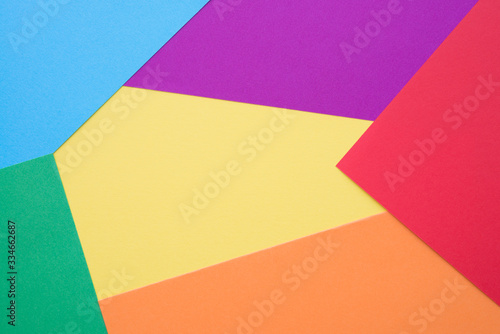 Color paper background like a LGBT pride flag with copy space. LGBT human rights and freedom concept. Empty background or backdrop for your creative design.