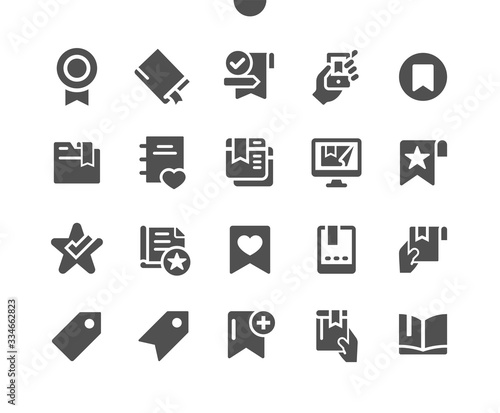 Bookmarks & Tags Well-crafted Pixel Perfect Vector Solid Icons 30 2x Grid for Web Graphics and Apps. Simple Minimal Pictogram