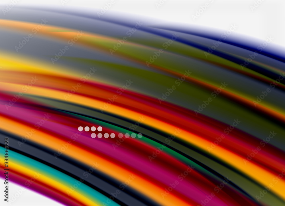 Wave lines abstract background, smooth silk design with rainbow style colors. Liquid fluid color waves. Vector Illustration Wave lines abstract background, smooth silk design with rainbow style colors. Liquid fluid color waves. Vector Illustration