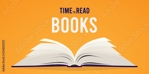 Covered opened book isolated. Vector illustration