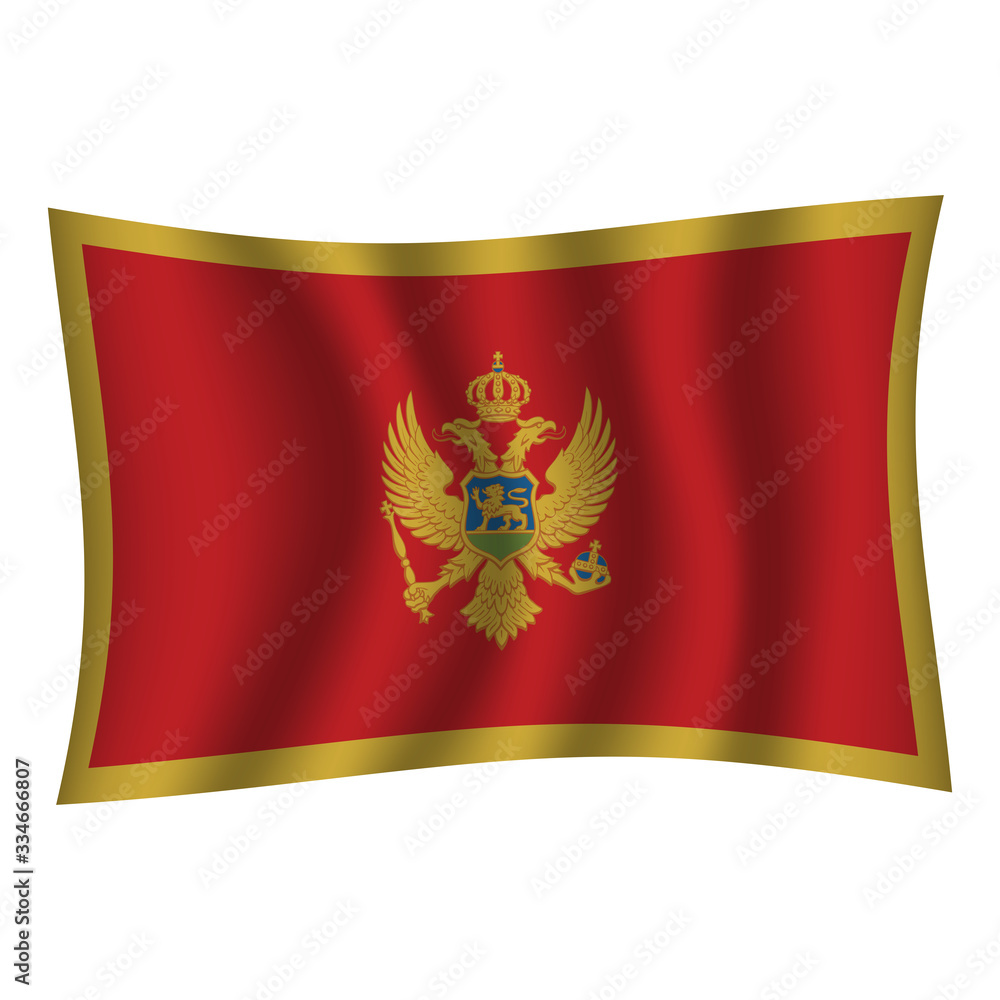 Montenegro flag background with cloth texture. Montenegro Flag vector illustration eps10. - Vector Montenegro flag background with cloth texture. Montenegro Flag vector illustration eps10. - Vector