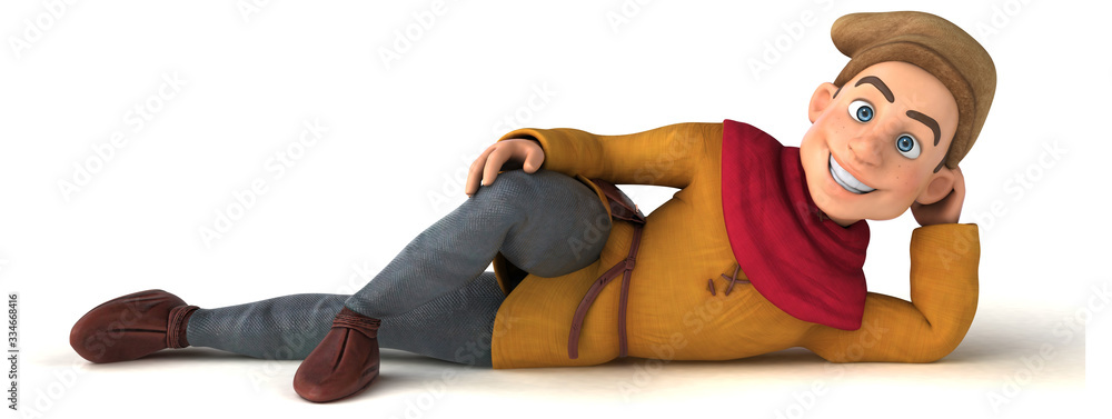 3D Illustration of a medieval historical character 3D Illustration of a medieval historical character