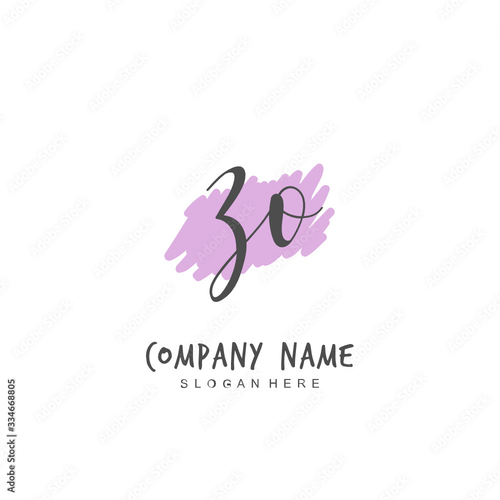 Handwritten initial letter Z O ZO for identity and logo. Vector logo template with handwriting and signature style. Handwritten initial letter Z O ZO for identity and logo. Vector logo template with handwriting and signature style.