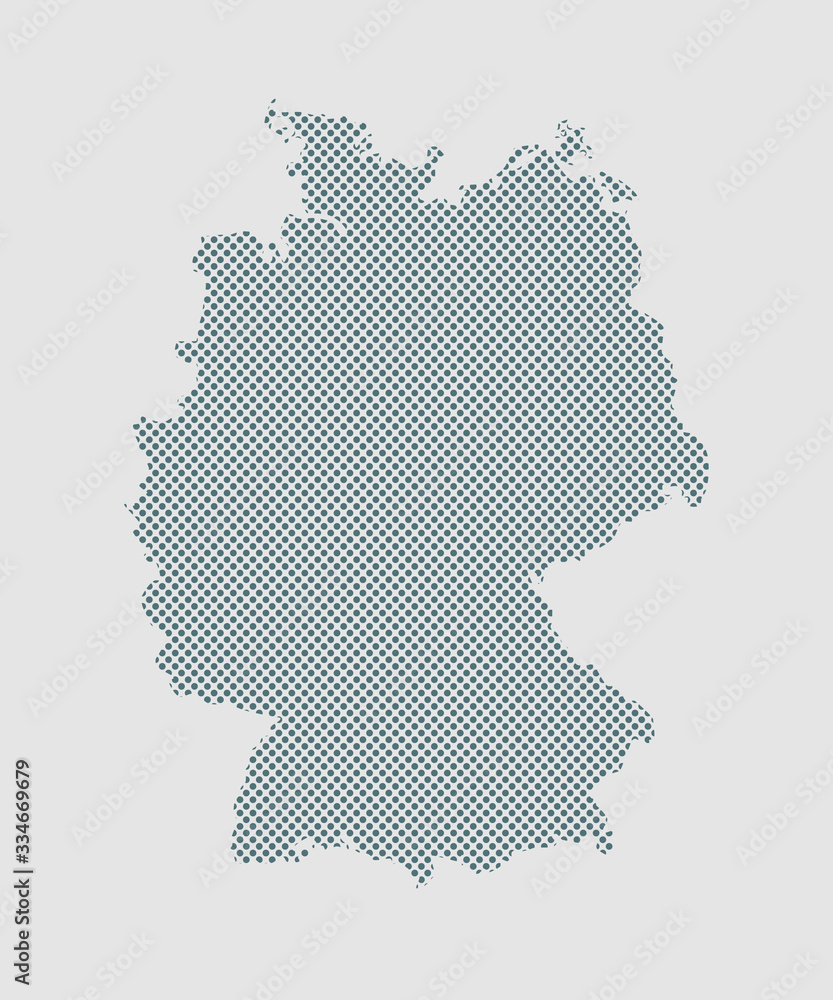 Germany country map with creative dots vector