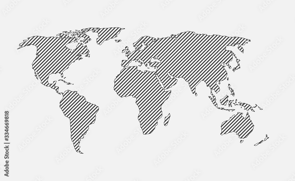 Obraz premium Vector world map template global black earth.