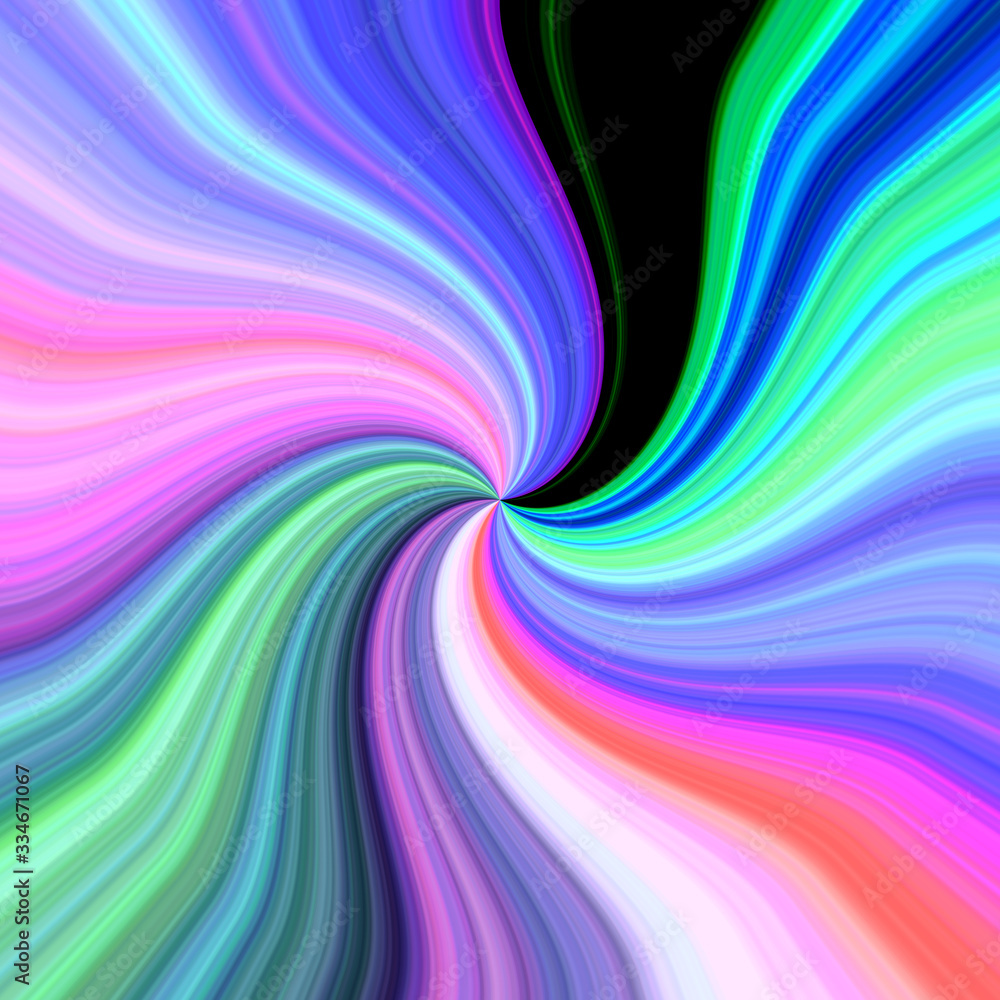 綺麗なパステル系の虹色のグラデーションのゆるく渦巻いた背景 Stock Photo | Adobe Stock