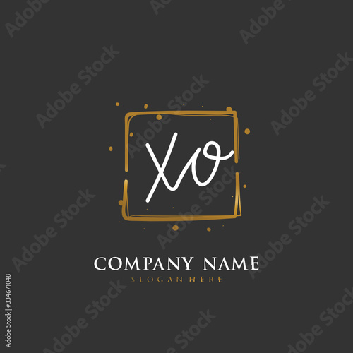 Handwritten initial letter X O XO for identity and logo. Vector logo template with handwriting and signature style. © D'Graphic Studio
