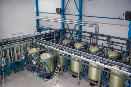 Modern water filtrating and purification system for industrial factory