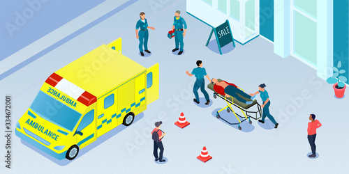 Isometric First Aid Illustration