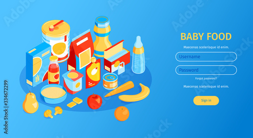 Baby Food Horizontal Banner