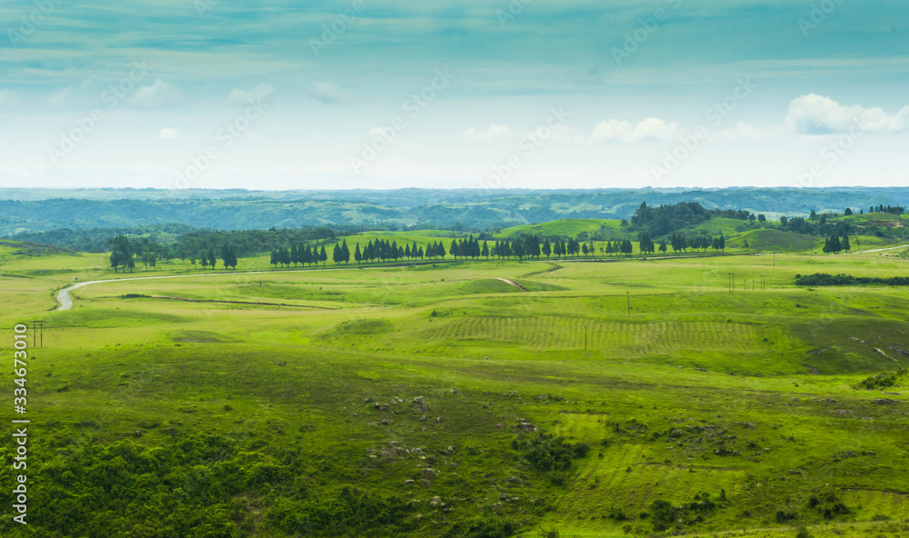 Mountain rolling plateau of khasi hills meghalaya