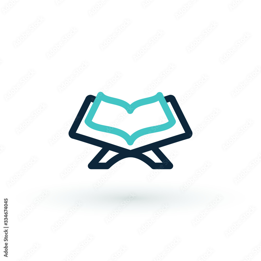 Quran Moslem Academy logo icon vector Koran islam islamic muslim religion silhouette icon logo symbol Quran Moslem Academy logo icon vector Koran islam islamic muslim religion silhouette icon logo symbol