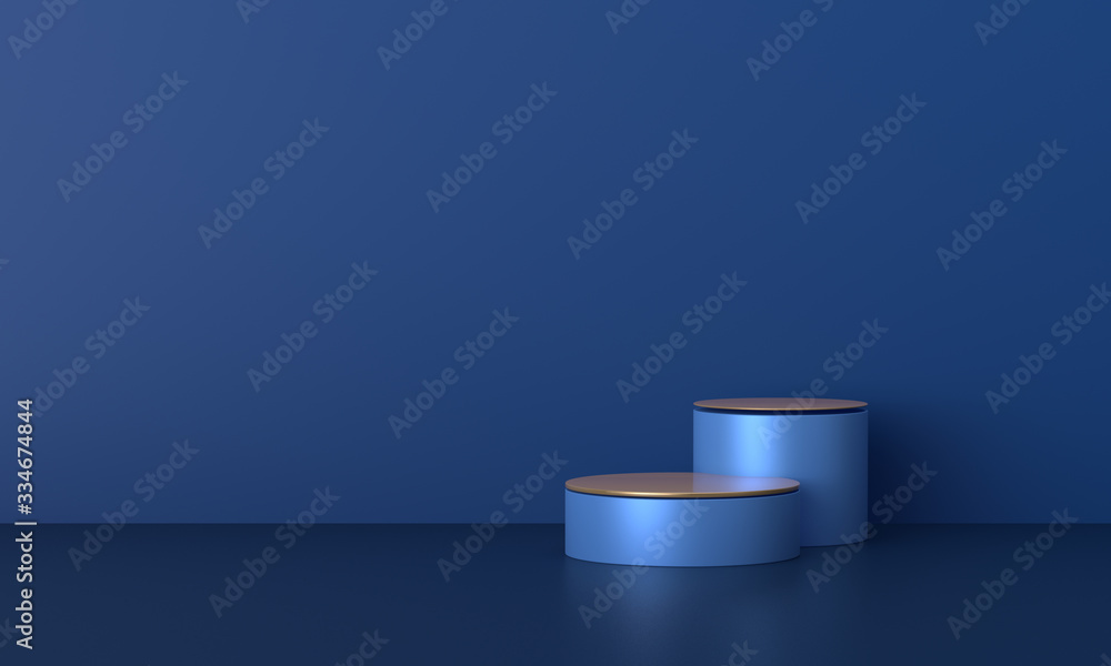 3D rendering of dark blue geometric space background. 3D rendering of dark blue geometric space background.