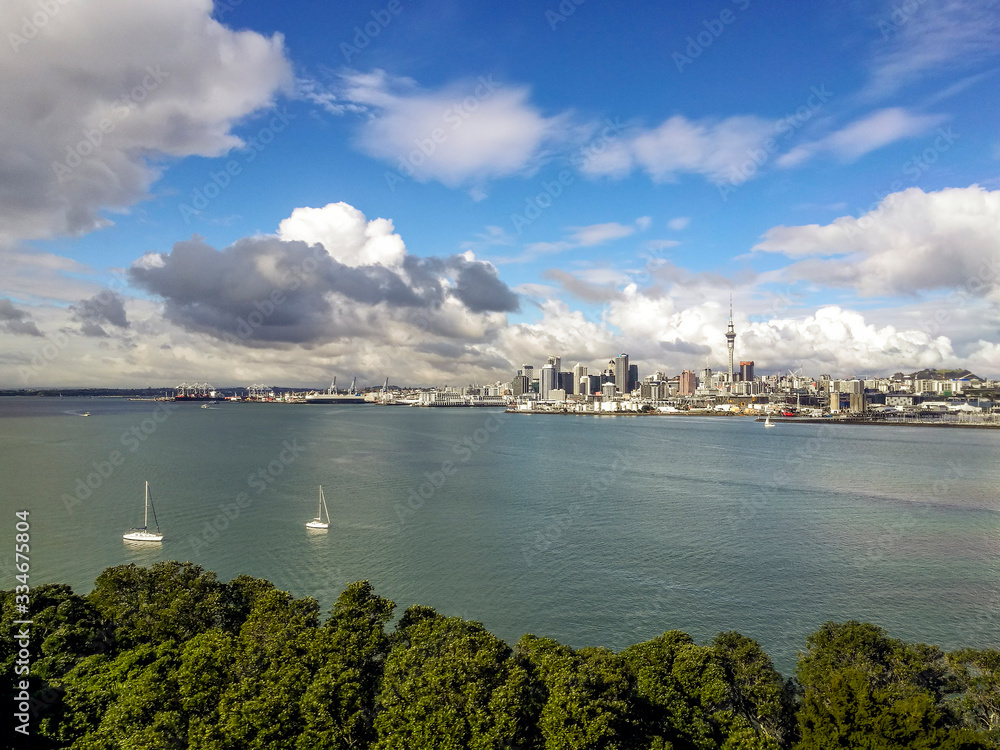 View of Auckland harbour