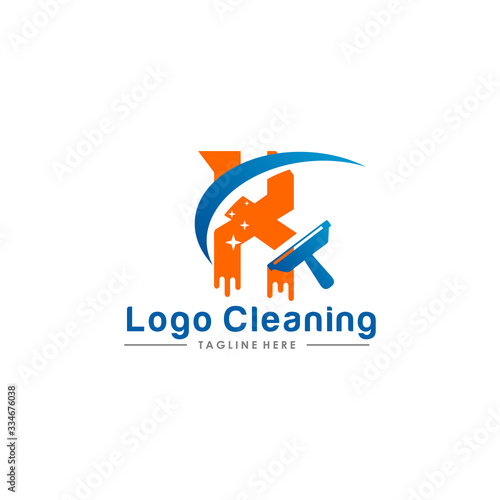 Free Download Initial letter logo X cleaning clean service logo icon vector template. - GFXLoad