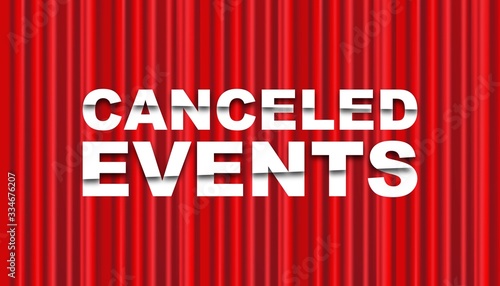 Canceled event background template.