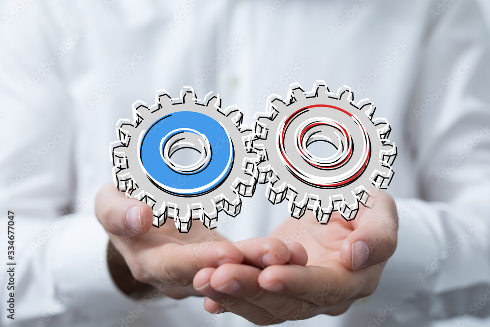 gear Technology setting concept background. gear Technology setting concept background.