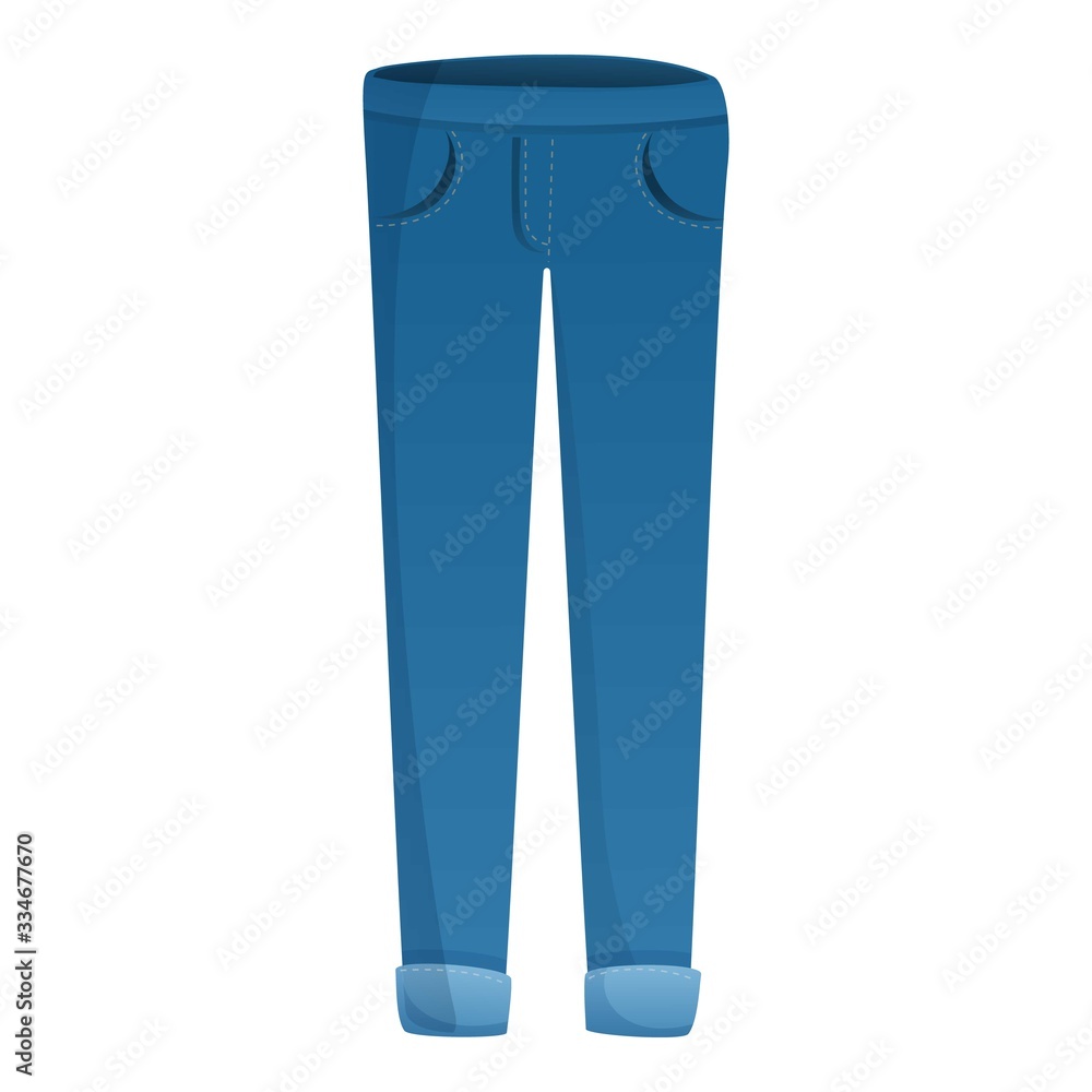 Fit jeans icon. Cartoon of fit jeans vector icon for web design isolated on white background Fit jeans icon. Cartoon of fit jeans vector icon for web design isolated on white background
